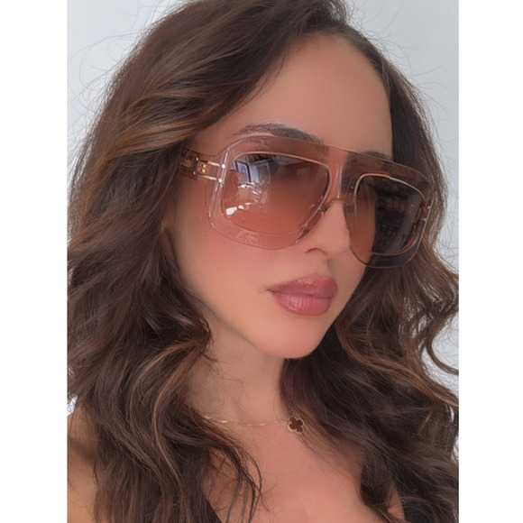 NEW Dior Signature M1U Mask Sunglasses in Pink Transparent - Picture 7 of 8